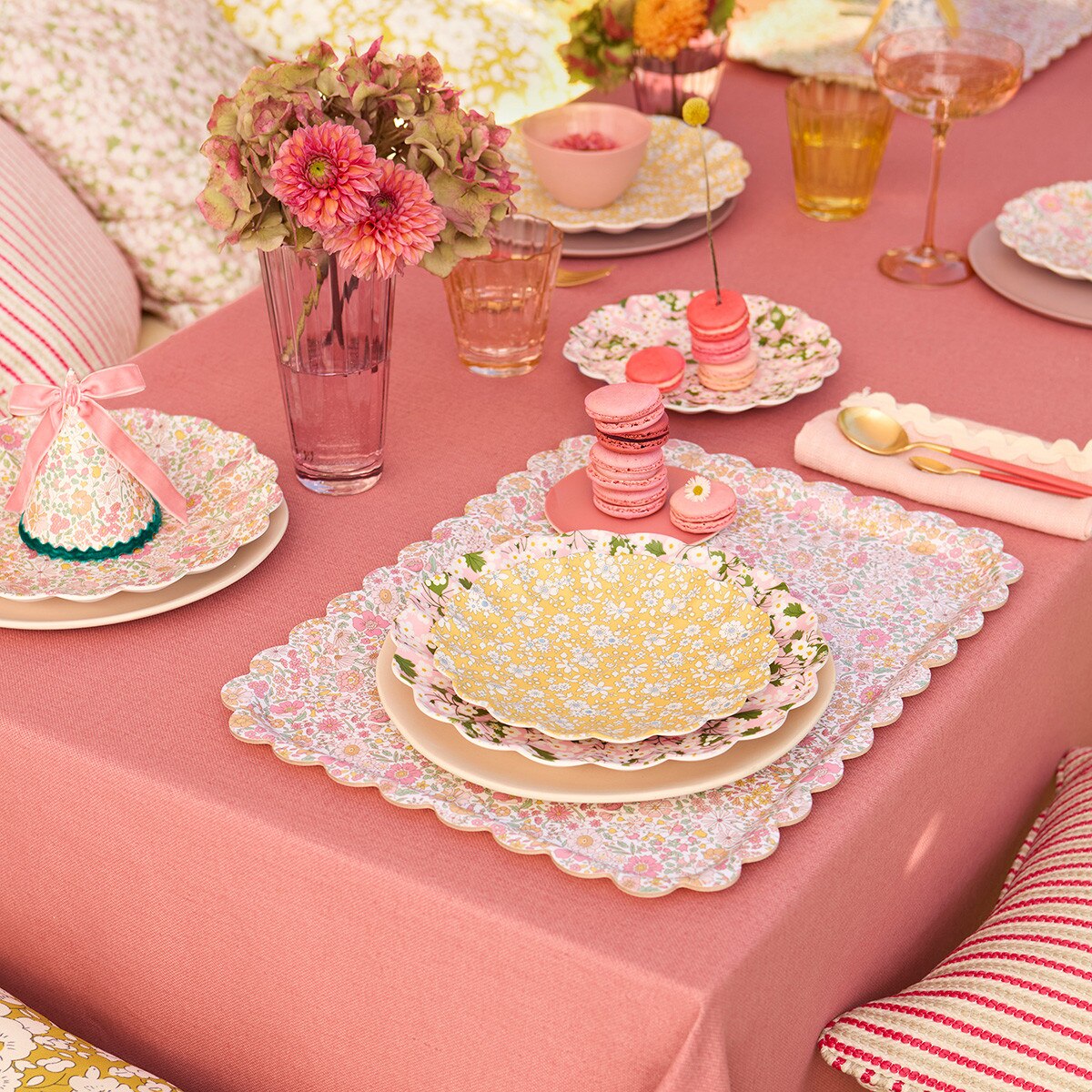 Vassoio Liberty Fiori Rosa