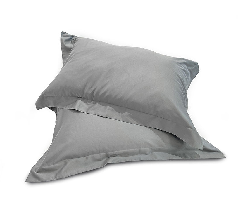 Coppia di Federe 3 Volani in Raso di Cotone