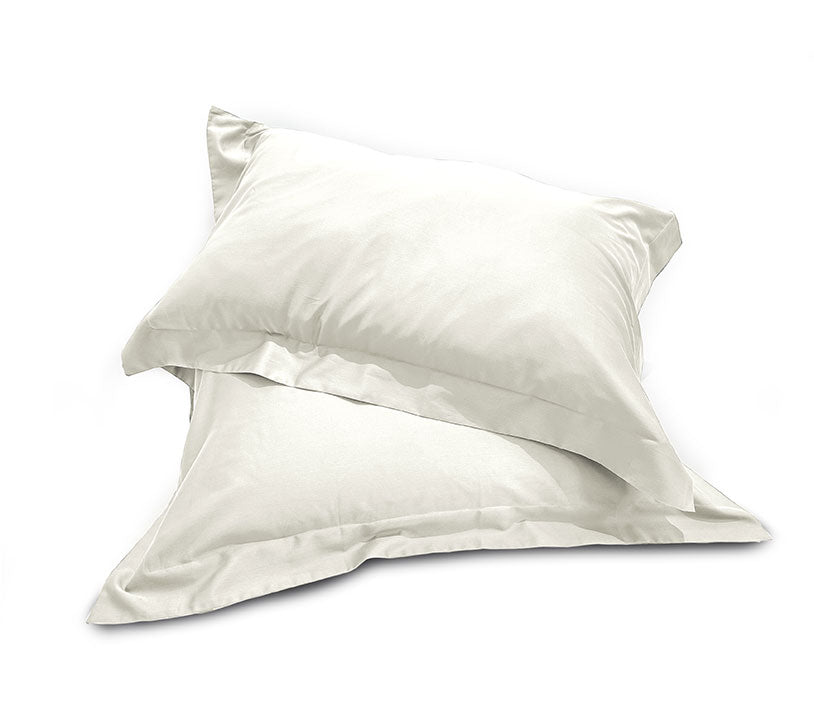 Coppia di Federe 3 Volani in Raso di Cotone