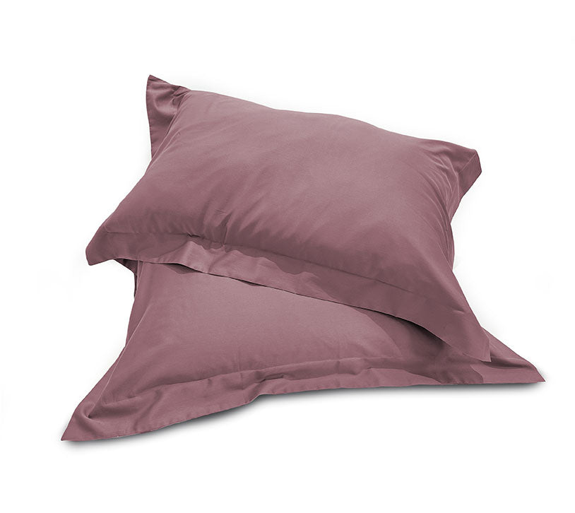 Coppia di Federe 3 Volani in Raso di Cotone