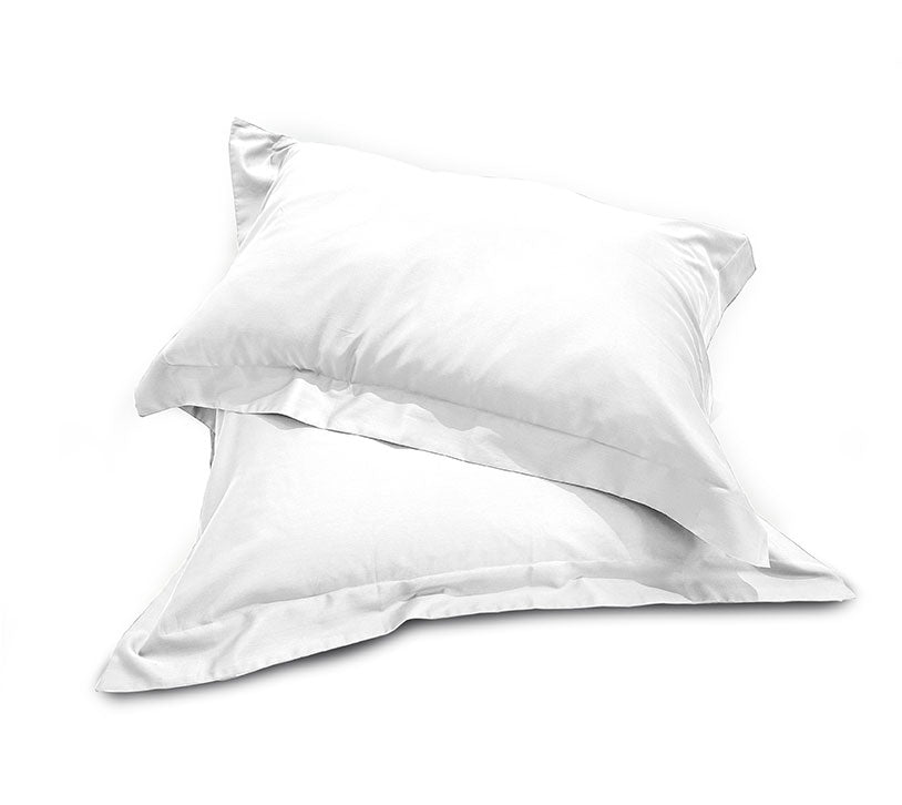 Coppia di Federe 3 Volani in Raso di Cotone