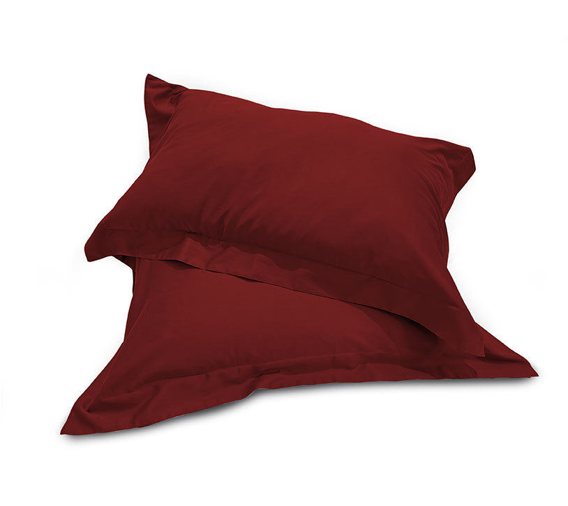 Coppia di Federe 3 Volani in Raso di Cotone