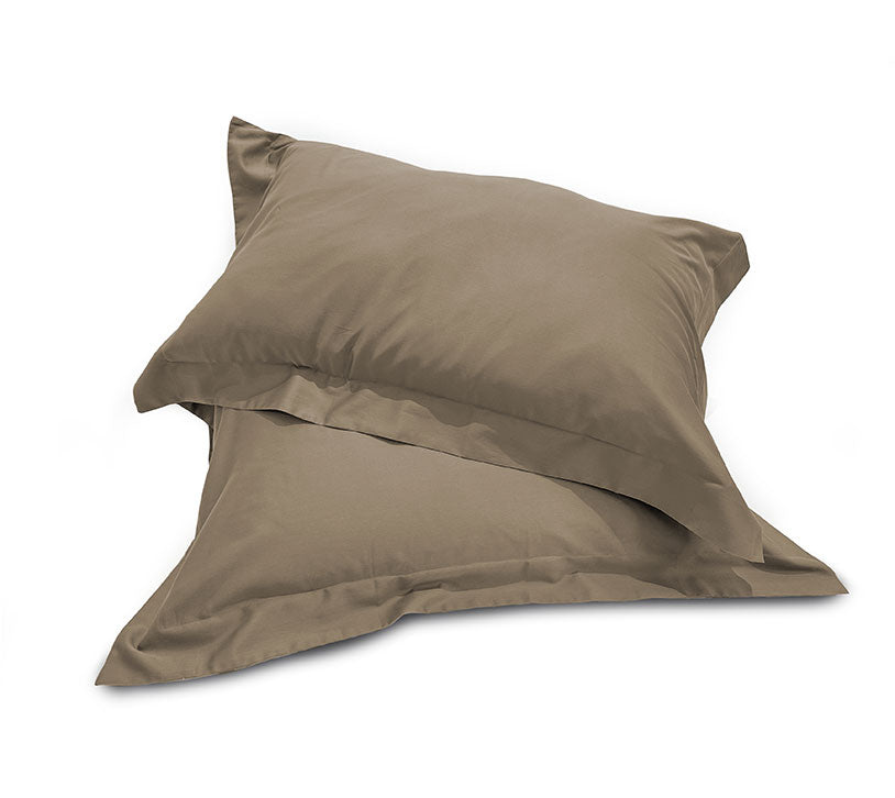 Coppia di Federe 3 Volani in Raso di Cotone