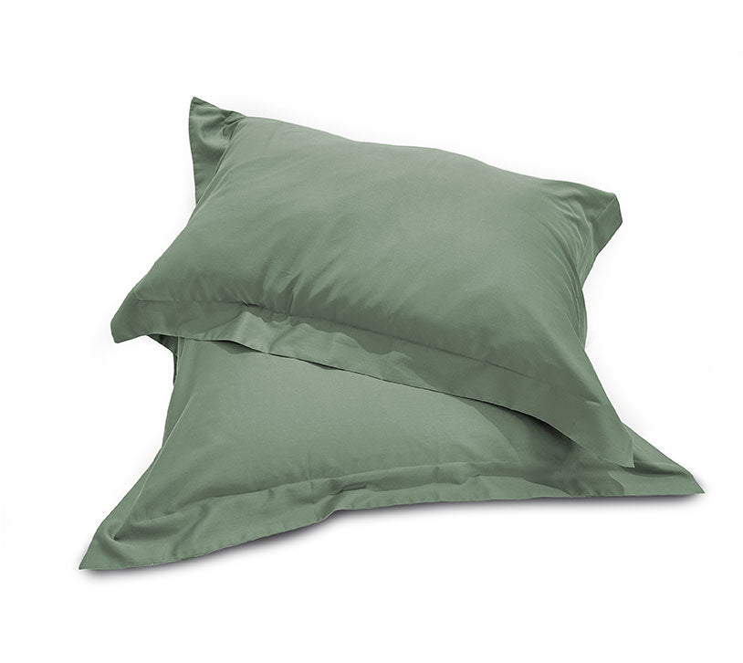 Coppia di Federe 3 Volani in Raso di Cotone