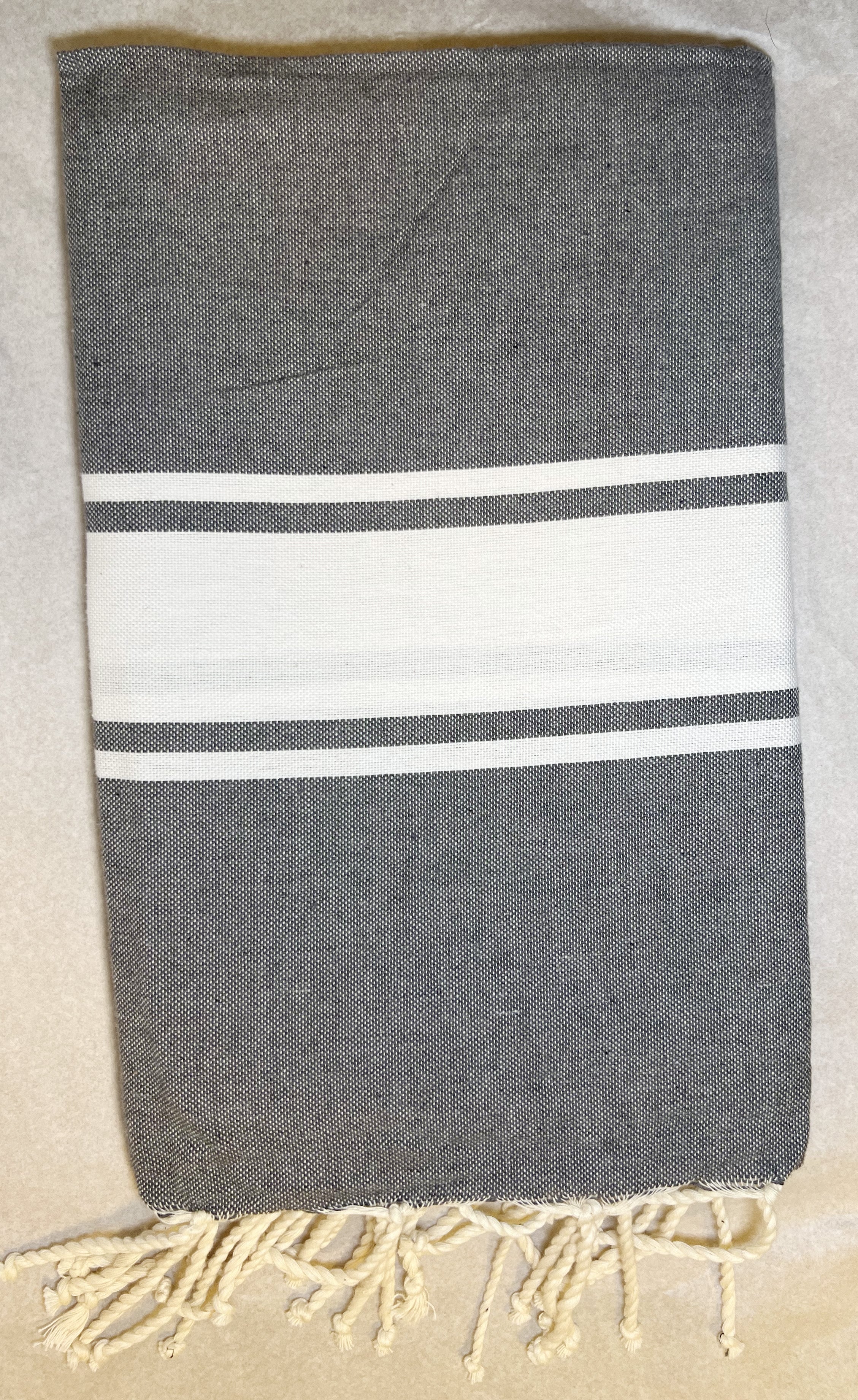 Telo Mare Fouta Classic Grigio acciaio