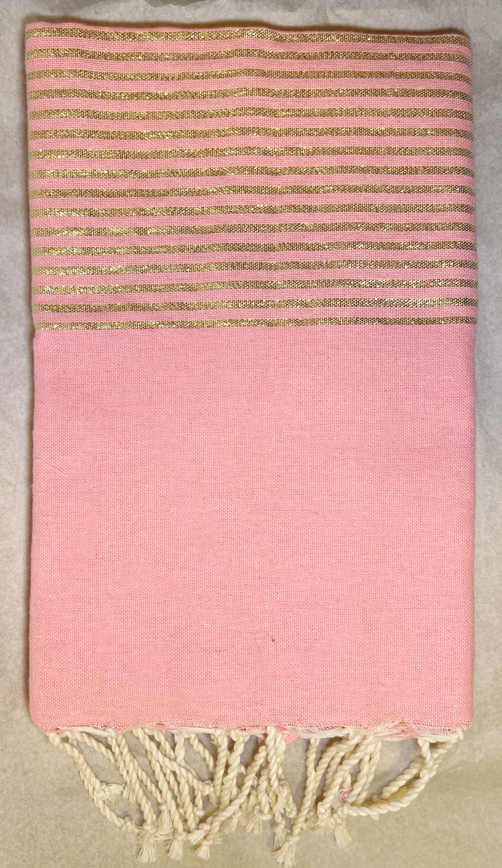 Telo Mare Fouta Lurex Rosa/Oro