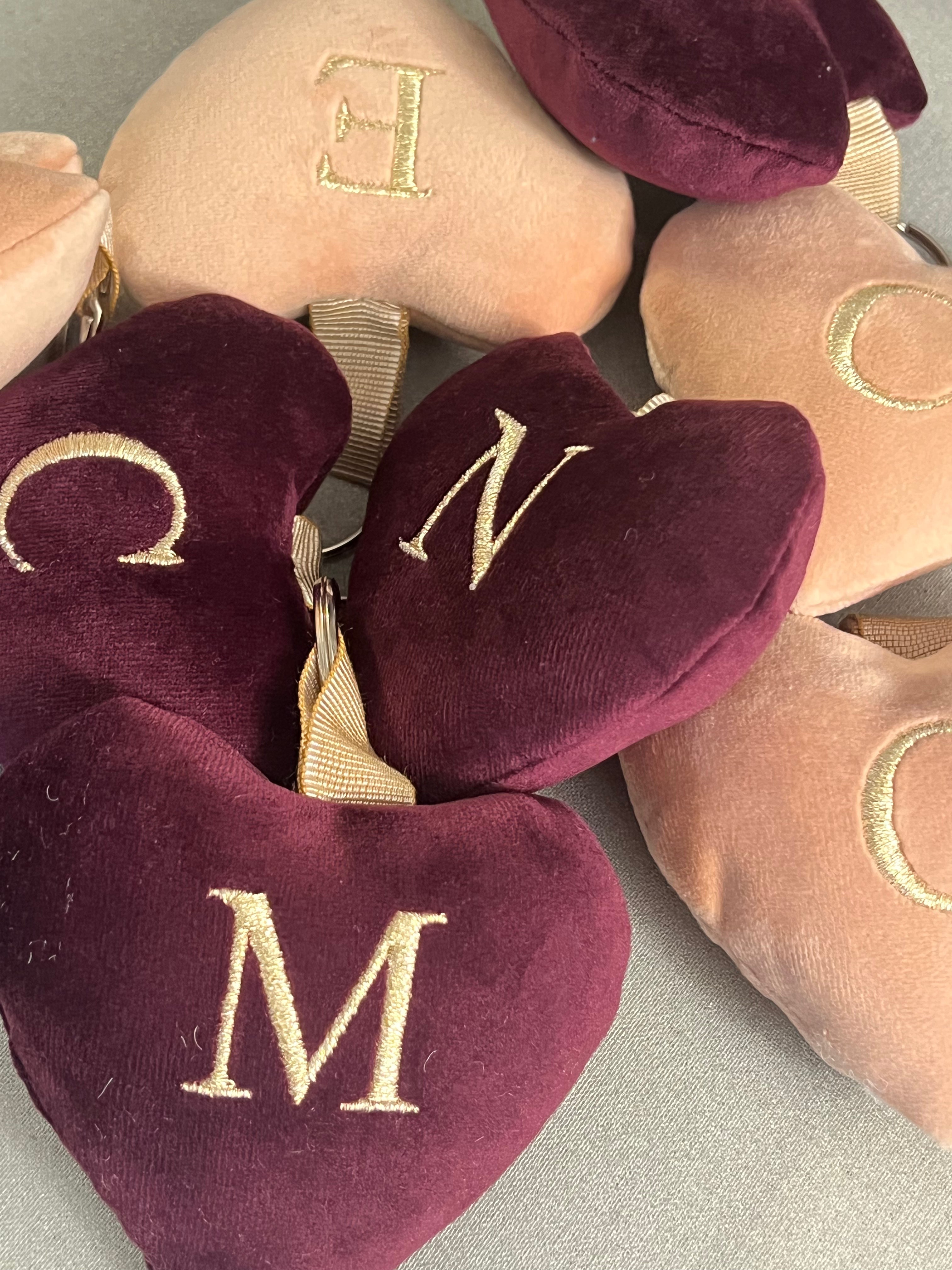 Portachiavi a cuore Velluto personalizzato