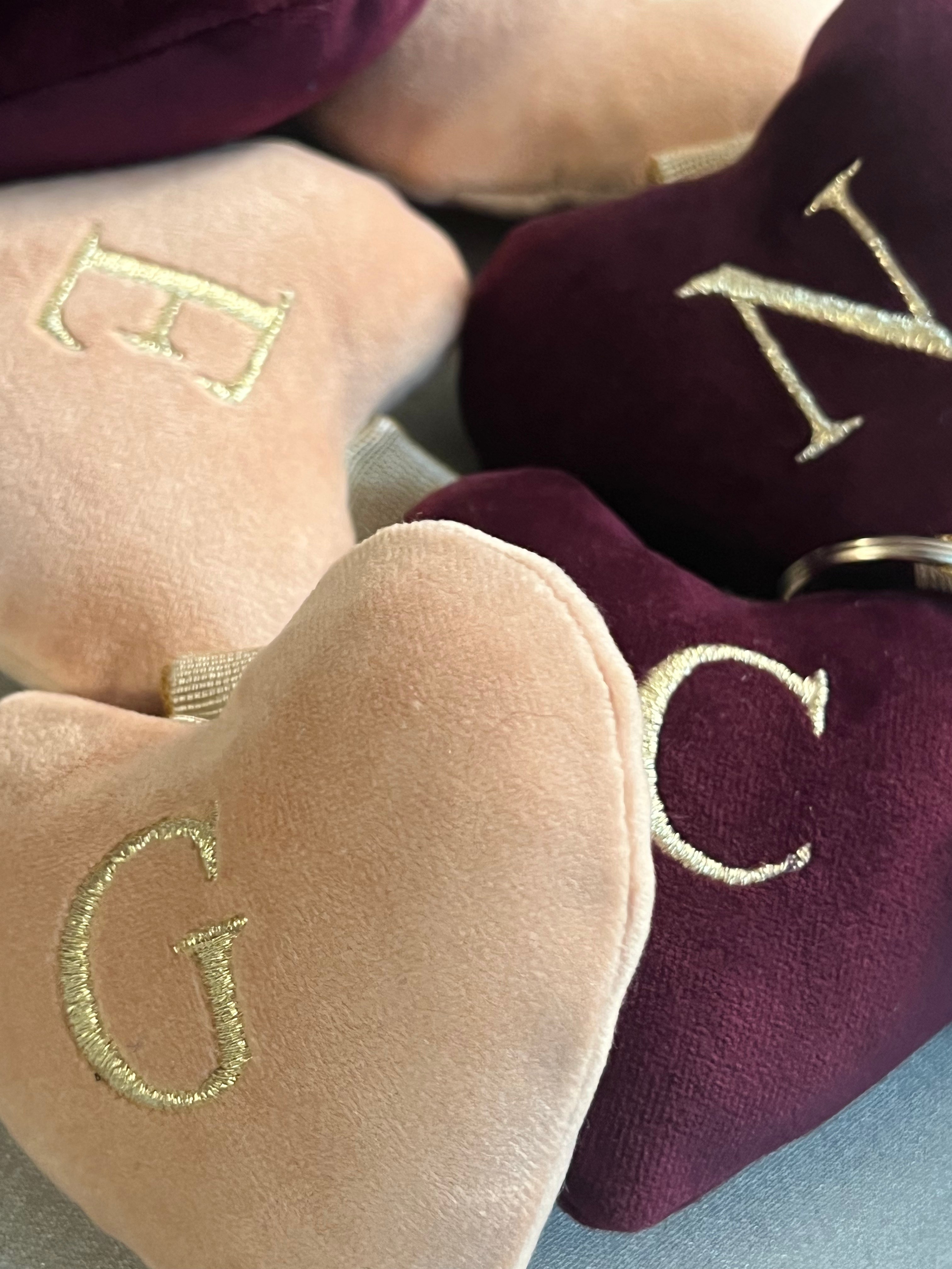 Portachiavi a cuore Velluto personalizzato