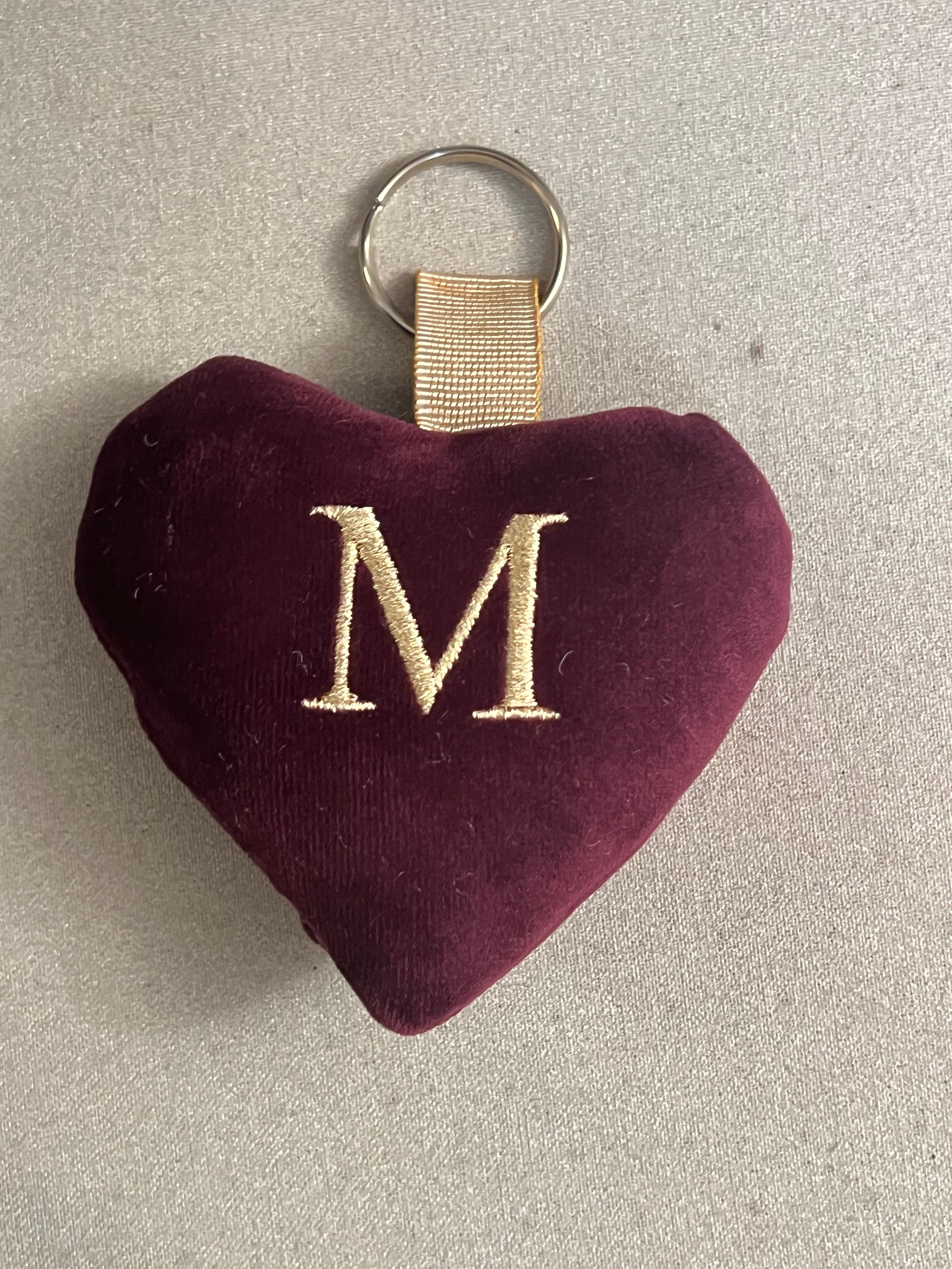 Portachiavi a cuore Velluto personalizzato