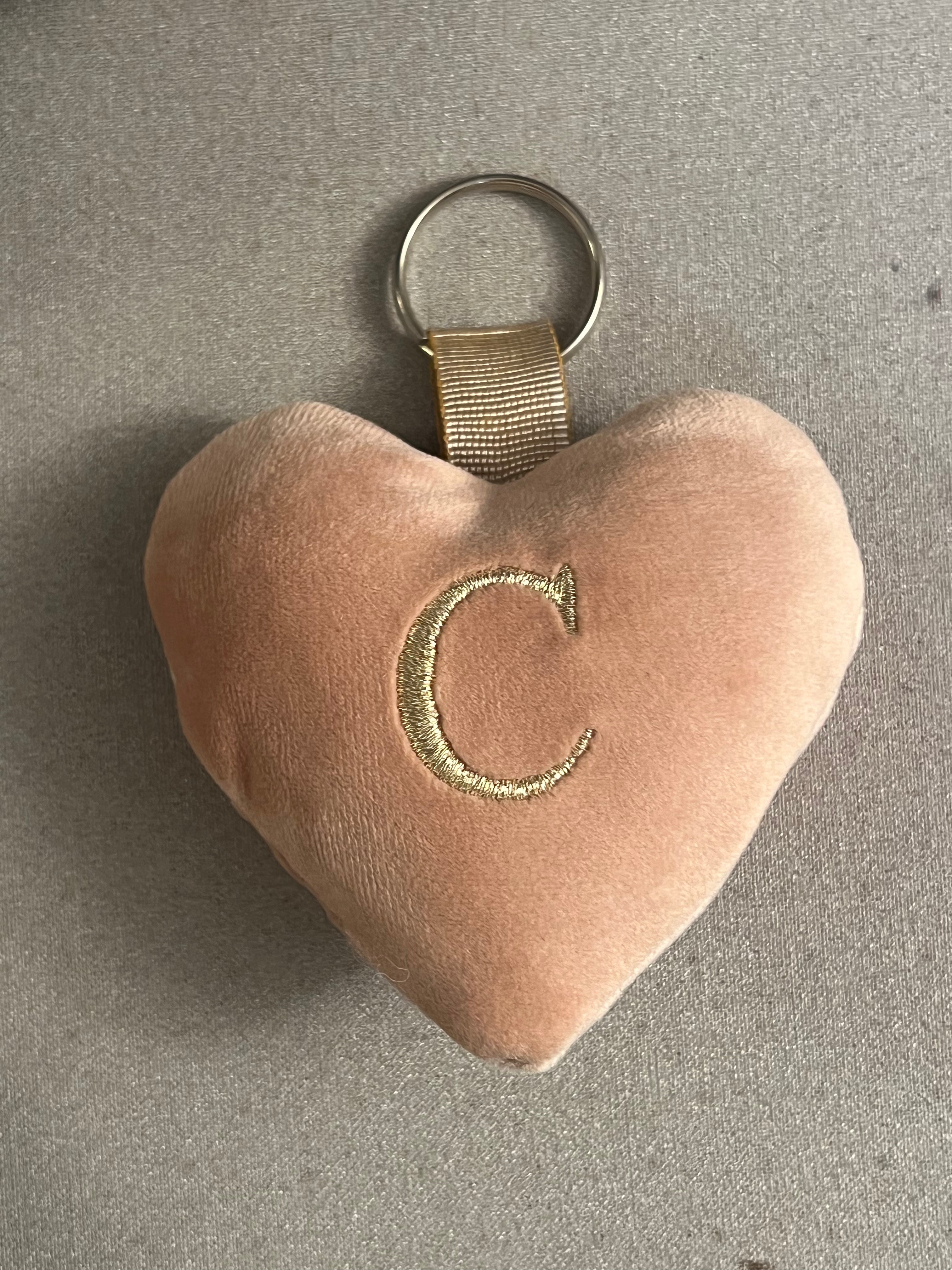 Portachiavi a cuore Velluto personalizzato