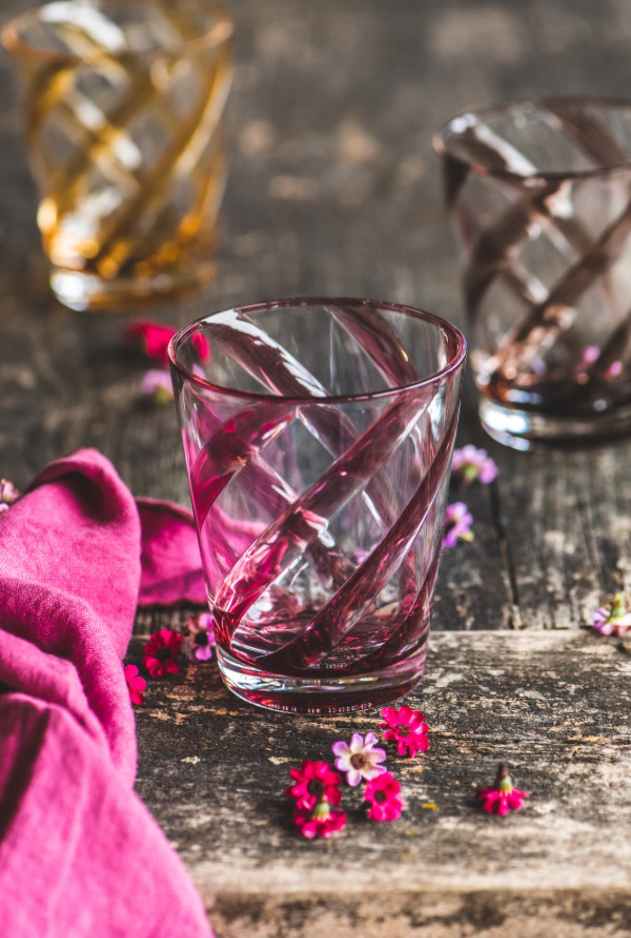 Bicchiere in Metacrilato con Spirale Cherry Set 6pz