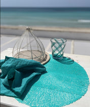 Bicchiere in Metacrilato con Spirale Turchese Set 6pz