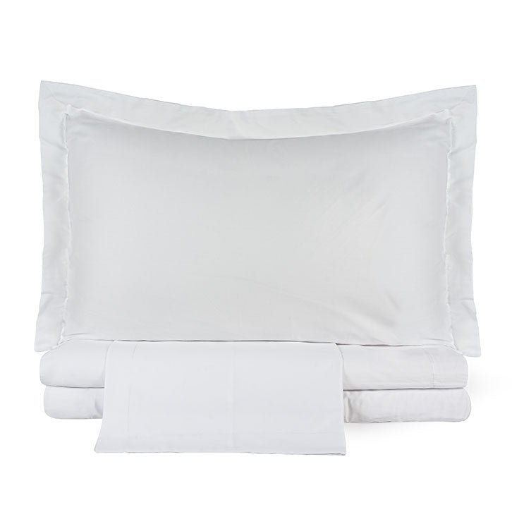 Completo copripiumino in raso di cotone