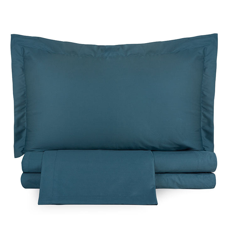 Completo copripiumino in raso di cotone