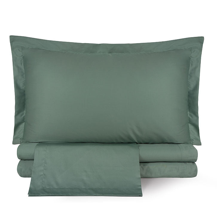 Completo copripiumino in raso di cotone