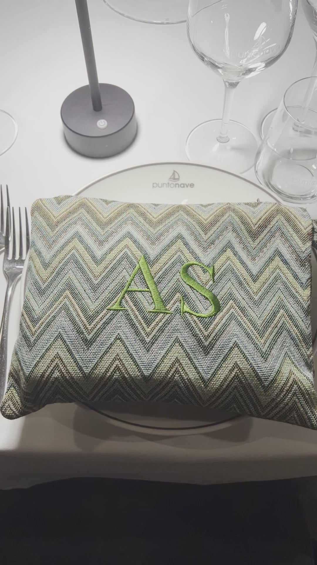 Pochette in tessuto zigzag - Edizione Limitata