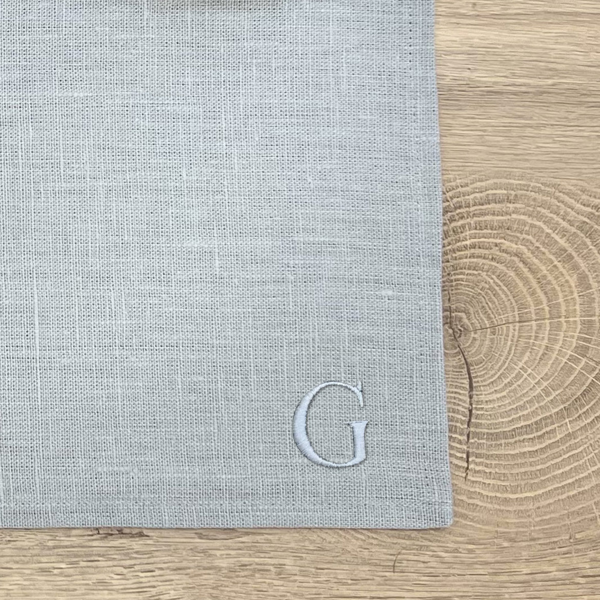 Tovagliolo Lino Grezzo Personalizzato 40x40 cm - A.Bi.Ci. Lab