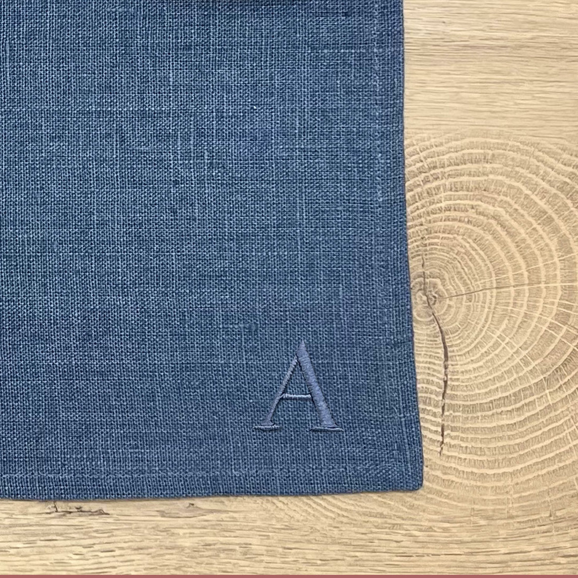 Tovagliolo Lino Grezzo Personalizzato 40x40 cm - A.Bi.Ci. Lab