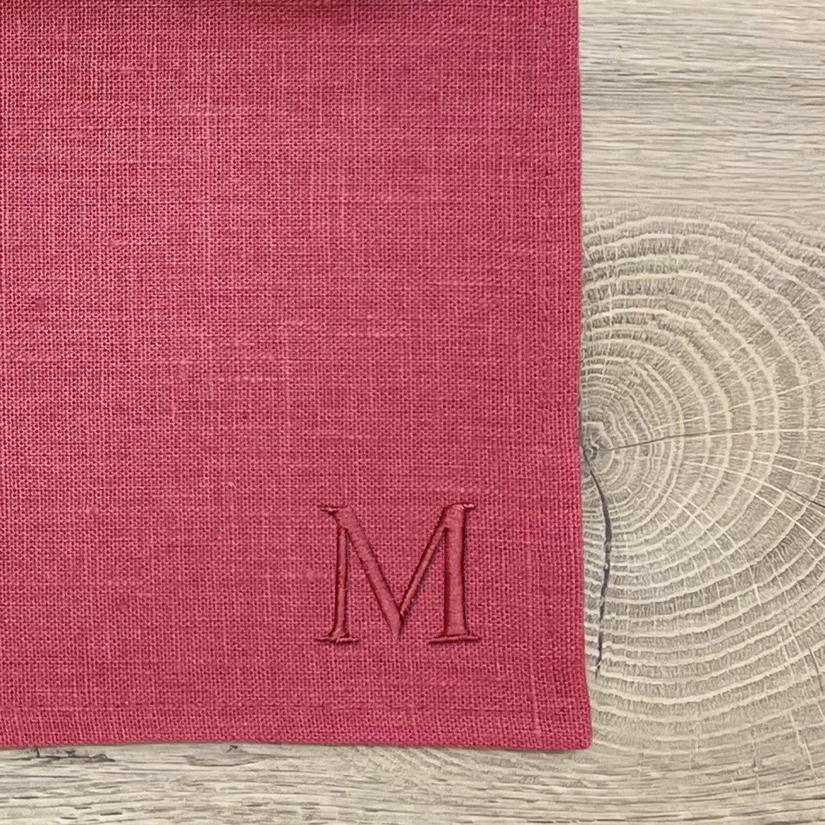 Tovagliolo Lino Grezzo Personalizzato 40x40 cm - A.Bi.Ci. Lab