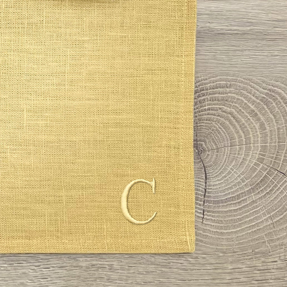 Tovagliolo Lino Grezzo Personalizzato 40x40 cm - A.Bi.Ci. Lab