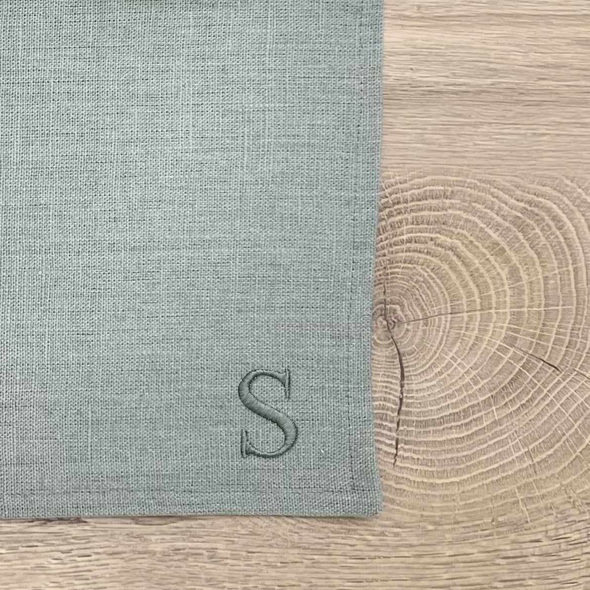 Tovagliolo Lino Grezzo Personalizzato 40x40 cm - A.Bi.Ci. Lab